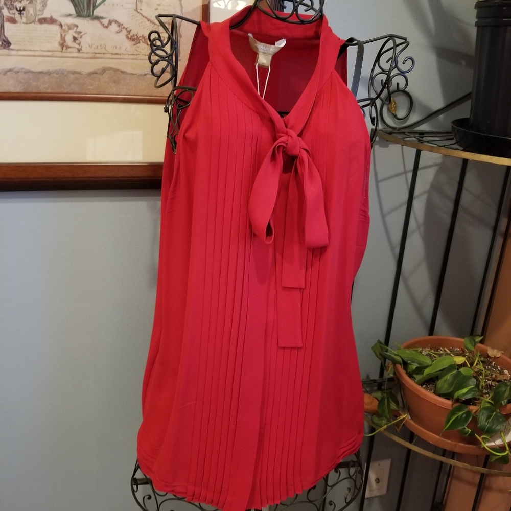 Michael Kors Silk Button Up Top